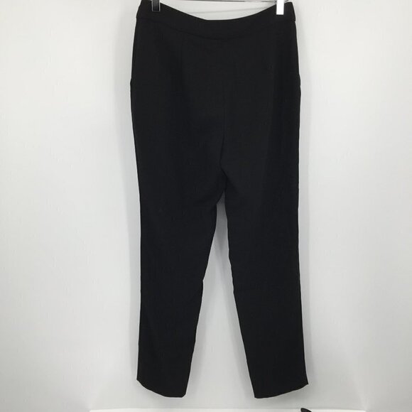 DVF Diane von Furstenberg Genesis crop crepe trousers pants black skinny new 2 - Picture 4 of 6